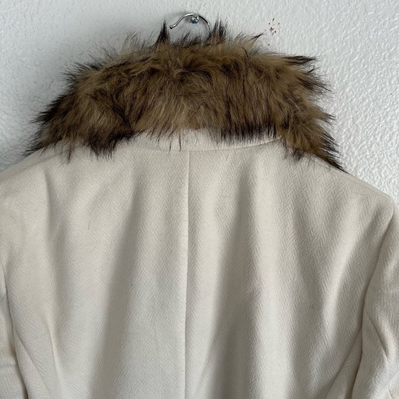 Polo Ralph Lauren Faux Fur Collar Double Breasted Parka Pea Coat Women’s Size 16 - Picture 9 of 13